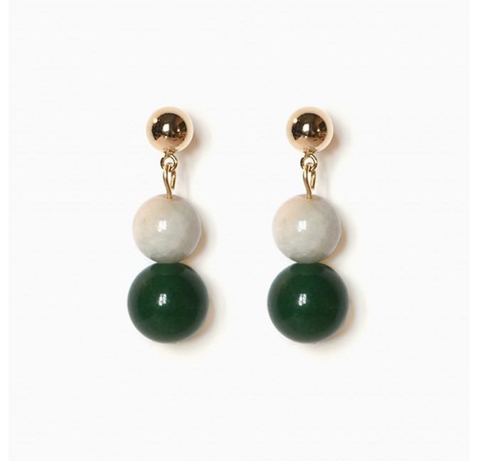 Hutton Earrings - forest green - By Titlee Paris