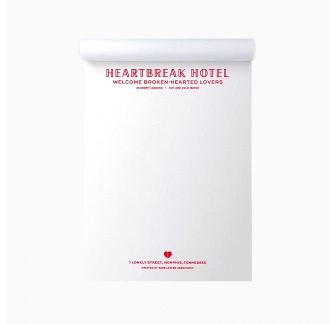 Bloc-notes Heartbreak Hotel - Herb Lester at Titlee Paris