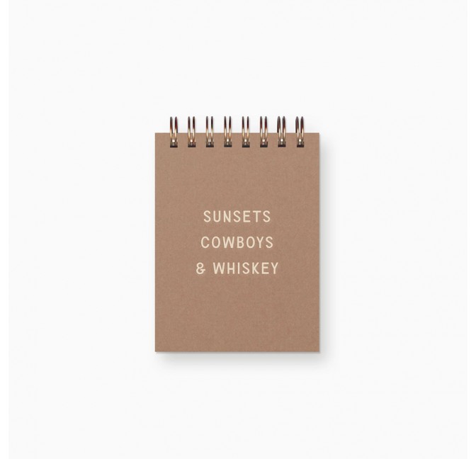 Mini Jotter Book Sunsets, Cowboys & Whiskey - Ruff House Printshop at Titlee's