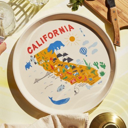Round tray California - Maptote at Titlee's