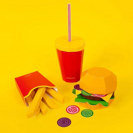 Burger 3D paper puzzle - Cinqpoints