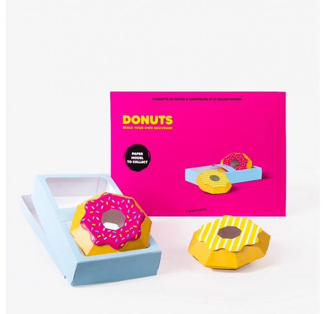 Donut 3D paper puzzle - Cinqpoints