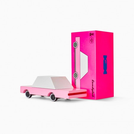 Pink Sedan wooden car