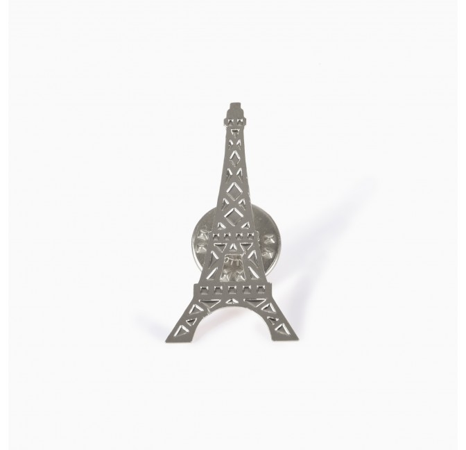 Tour Eiffel silvery lapel pin - Titltee Paris
