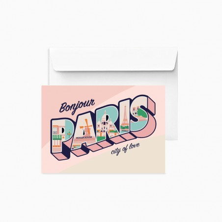 Greetings from Paris postcard - OYeah Studio