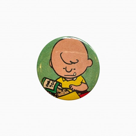 Charlie Brown crying badge (one-of-a-kind)