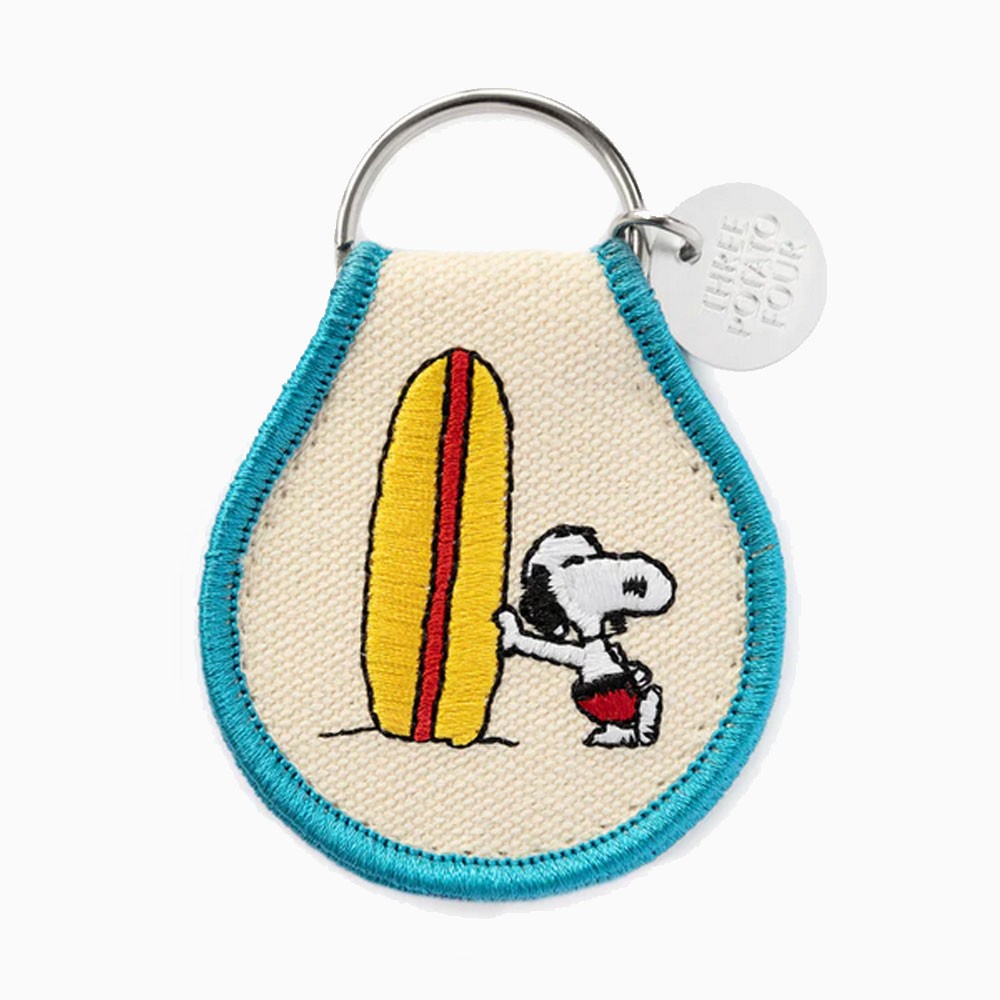 Snoopy Surf embroidered keychain - Three Potato Four, exclusive at Titlee's