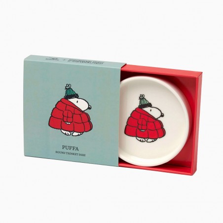 Round shaped ceramic shaped dish/tray Snoopy Puff