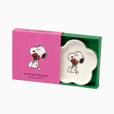 Flowered shaped ceramic shaped dish/tray Snoopy Flower