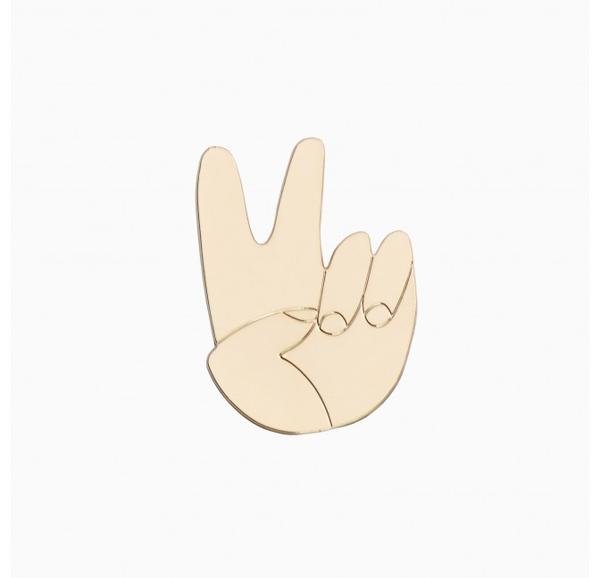 Peace sign lapel pin - Titlee Paris x Suzy Ultman