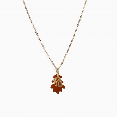 Collier Leaves cognac - Titlee Paris x Lucille Michieli