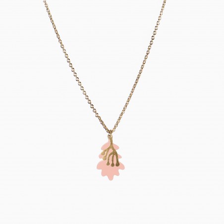 Leaves Necklace - peach pink x Lucille Michieli