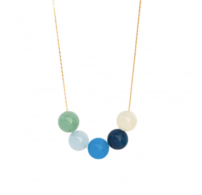 Collier Wolcott azur - Titlee Paris