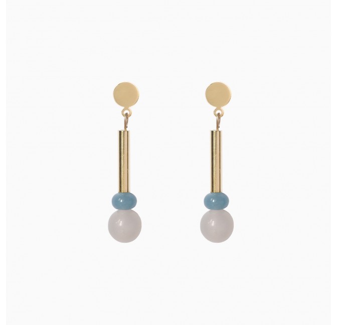 Boucles Dyker bleu - Titlee Paris