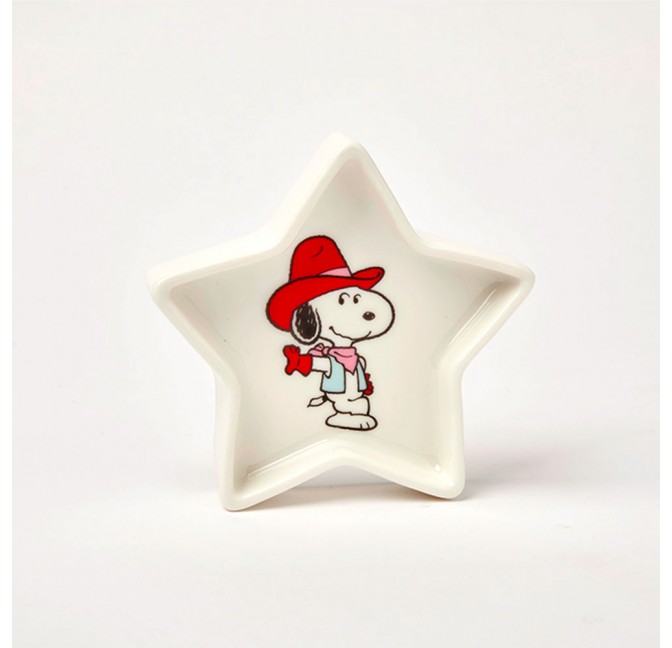 Star shaped ceramic shaped dish/tray Snoopy Howdy