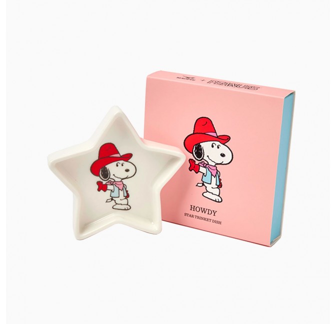 Star shaped ceramic shaped dish/tray Snoopy Howdy