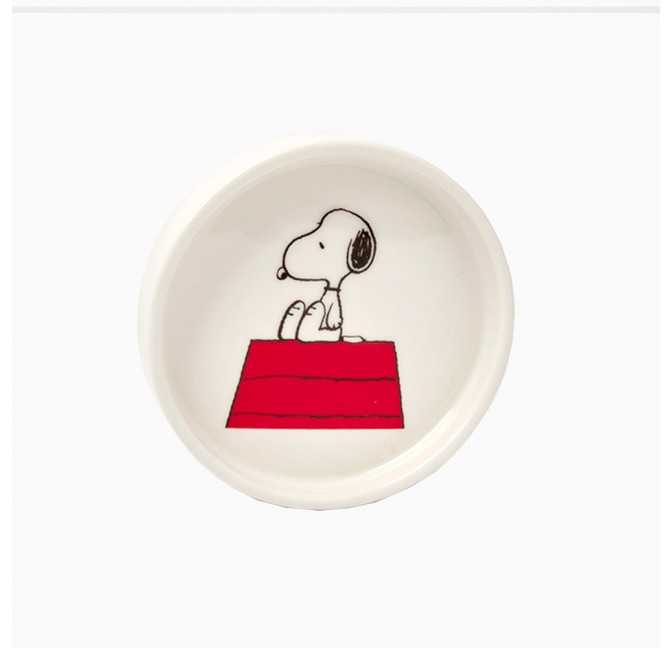 Round shaped ceramic shaped dish/tray Snoopy Home Sweet Home