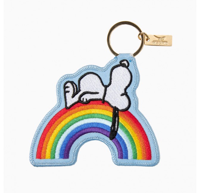 Grand porte-clés brodé Snoopy Rainbow - Magpie