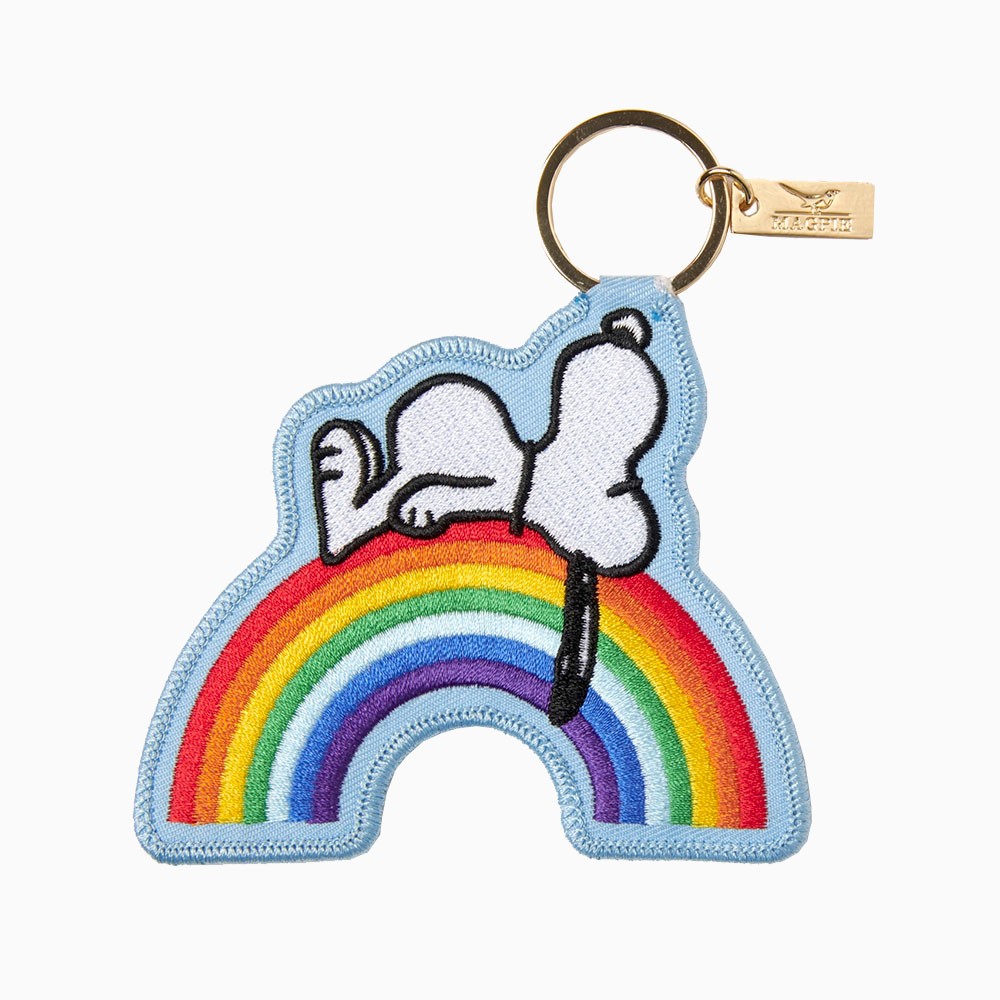 Grand porte-clés brodé Snoopy Rainbow - Magpie