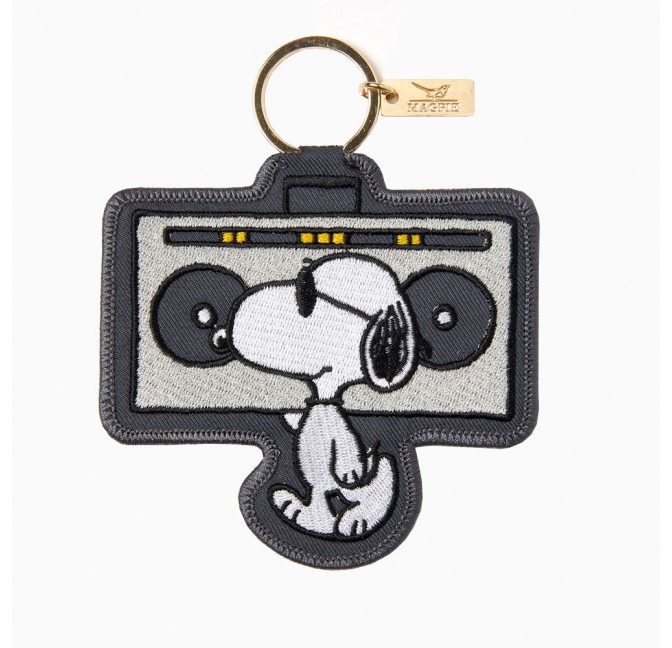 Grand porte-clés brodé Snoopy Boombox - Magpie