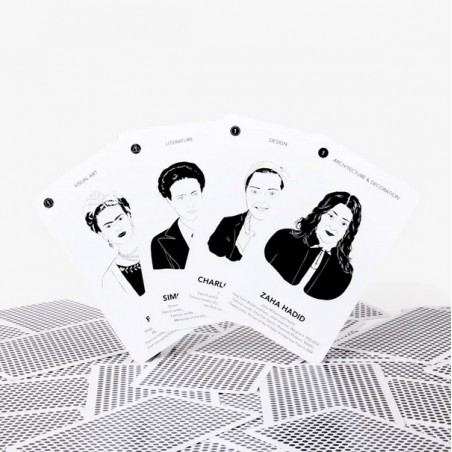 Jeu de cartes 7 familles ICONIC Women - Cinq Point chez Titlee Paris