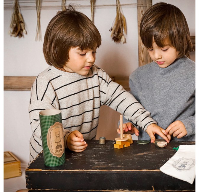 Figurine en bois à empiler n°01 -  Wooden Story