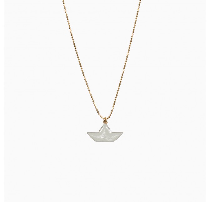 Atkins necklace grey - Titlee Paris