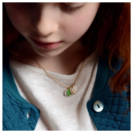 Collier Brooklyn vert pomme - Titlee Paris