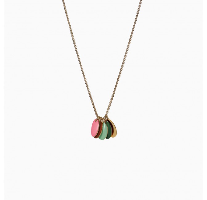 Brooklyn Necklace larch green-strawberry - Titlee Paris