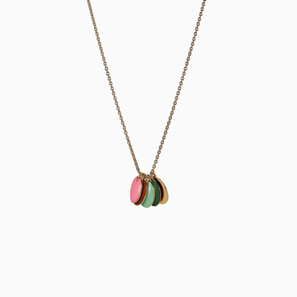 Brooklyn Necklace larch green-strawberry - Titlee Paris