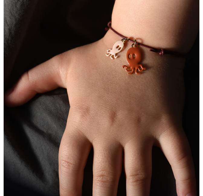 Bracelet Octopus rose poudré-brique - Titlee Paris