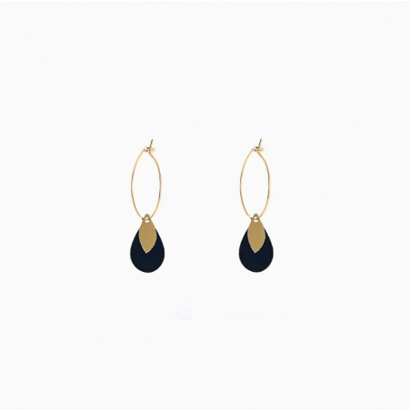 Tear hoops black - Titlee Paris