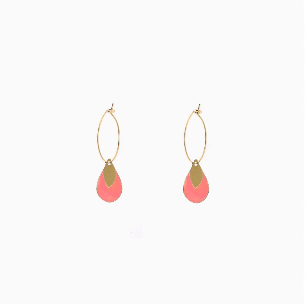 Tear hoops grapefruit - Titlee Paris