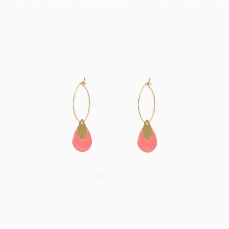 Tear hoops grapefruit - Titlee Paris