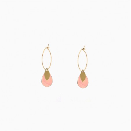 Tear hoops peach - Titlee Paris