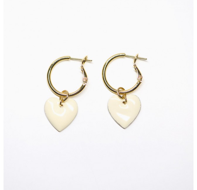 Monroe hoops ivory - Titlee Paris