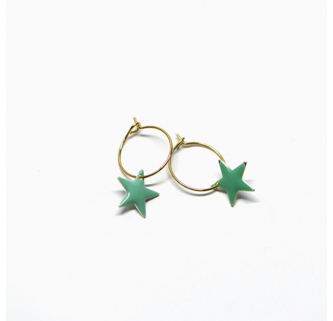 Gracie hoops mint - Titlee Paris