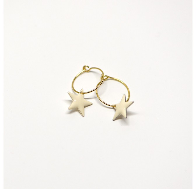 Gracie hoops ivory - Titlee Paris