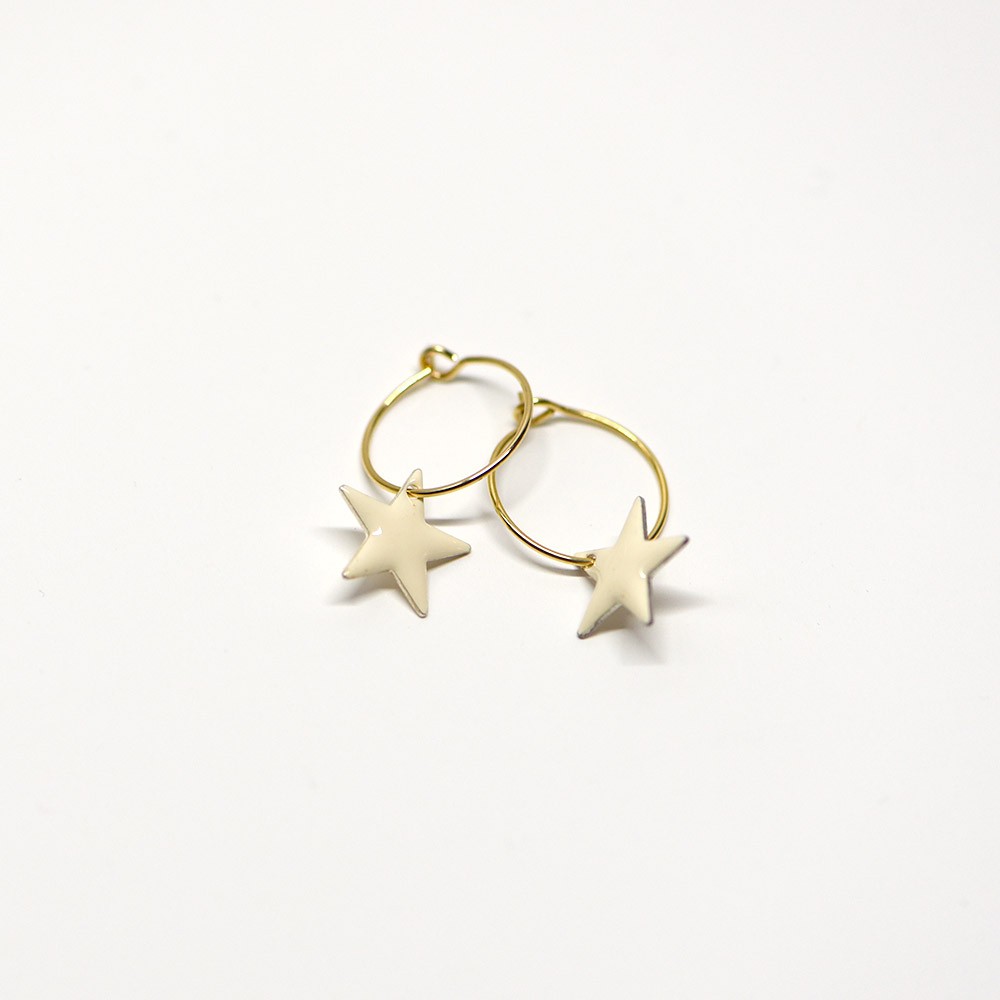 Gracie hoops ivory - Titlee Paris
