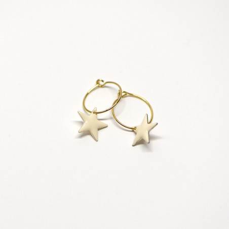 Gracie hoops ivory - Titlee Paris