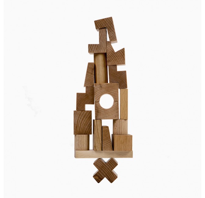 Tour à empiler Montessori en bois  - Wooden Story