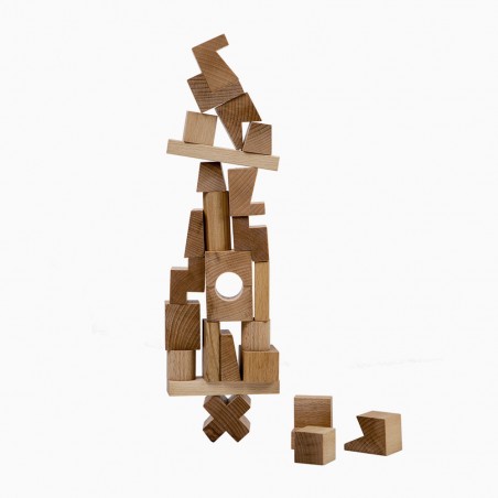 Tour à empiler Montessori en bois