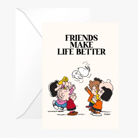 copy of Double postcard Snoopy "Take it easy!" with envelope