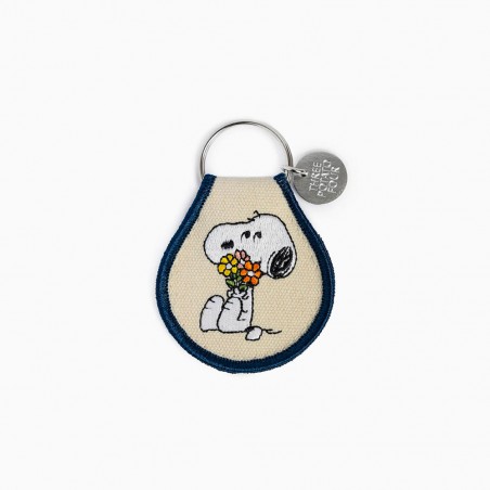 Embroidered keychain Snoopy Bouquet