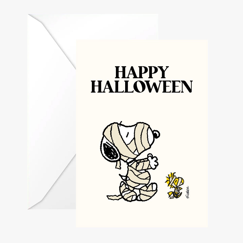Carte double Snoopy "Mummy" avec enveloppe - Peanuts x Titlee - Collection Halloween