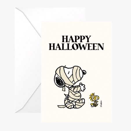 Carte double Snoopy "Mummy" avec enveloppe - Peanuts x Titlee - Collection Halloween