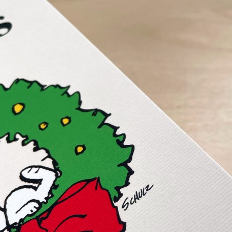 Carte double Snoopy "Merry Christmas" avec enveloppe