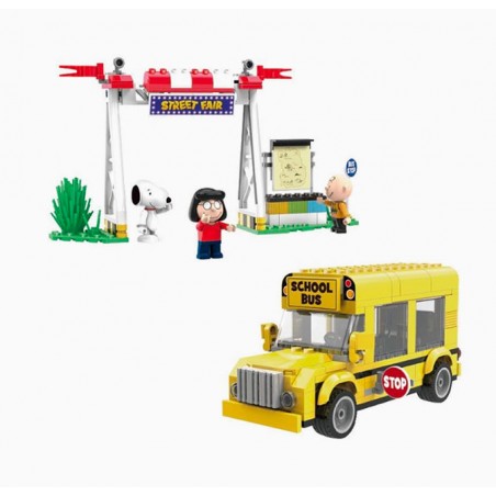 Snoopy Street Fair & School Bus – Construction Set (288 pieces)