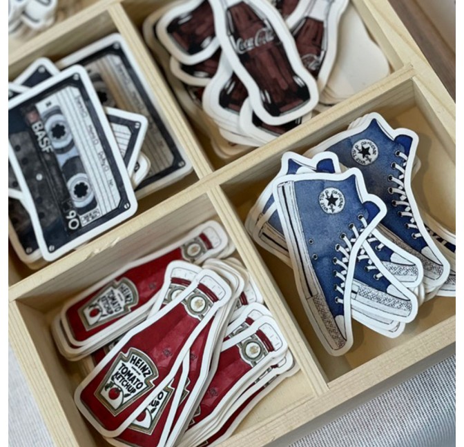 Sticker Ketchup effet soft touch - Illustration de Séverine Balanqueux