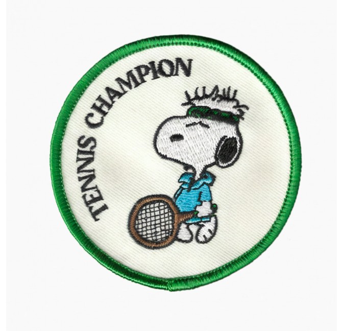 Écusson thermocollant Snoopy Tennis Champion - 7,5 cm - Peanuts x Titlee